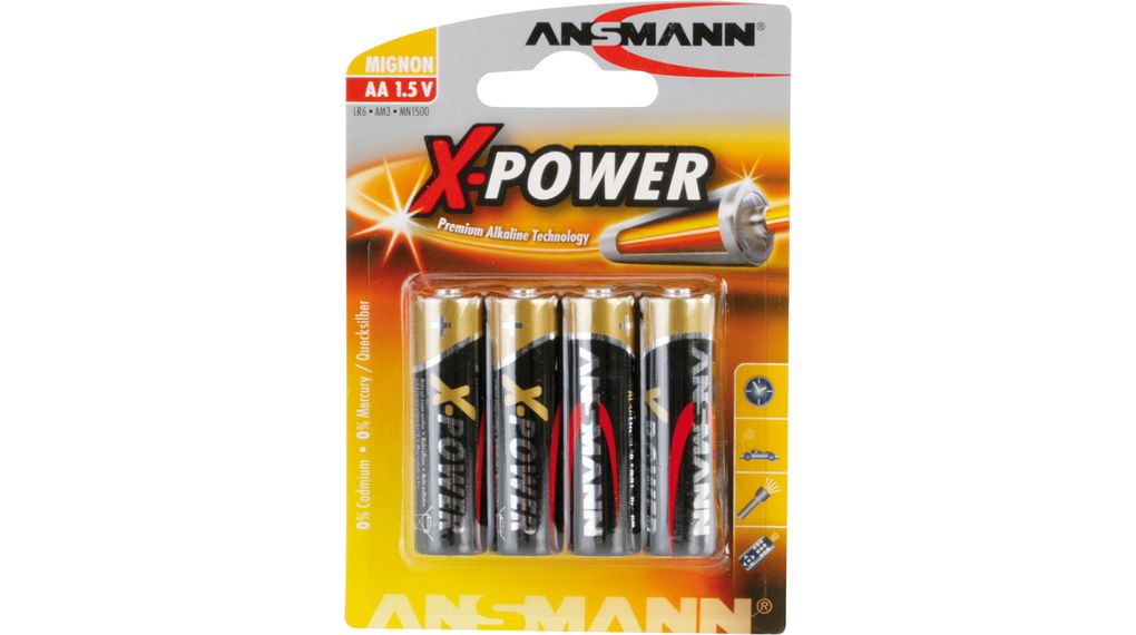 Alkaline / Manganese Primaire batterij 1.5V AA / LR6