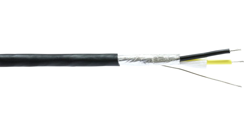 Twinaxial-Kabel PVC 8.8mm 150Ohm Verzinntes Kupfer Schwarz 152m