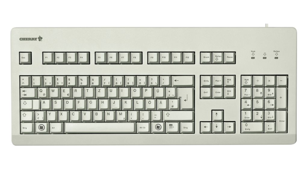 Tastatur, G80, DE Tyskland, QWERTZ, USB / PS/2, Kabel