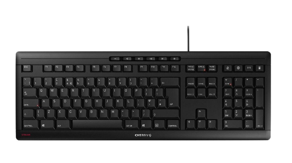 Keyboard, STREAM, PAN Nordic, QWERTY, USB, Cable