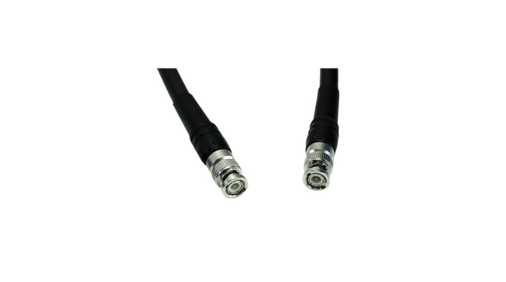 Sestava RF kabelu, 50Ohm, BNC Zástrčka Rovný - BNC Zástrčka Rovný, 10m, Černá