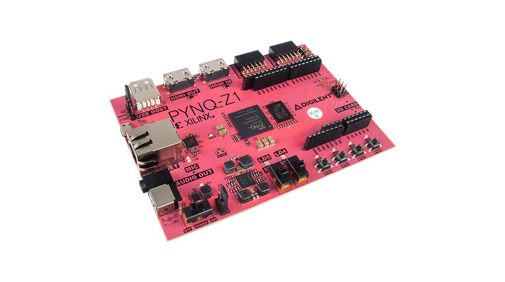PYNQ-Z1 Python Productivity Zynqille USB/Ethernet/HDMI/JTAG/SPI/UART/CAN/I²C/MicroSD/PHY/3,5 mm:n vastake
