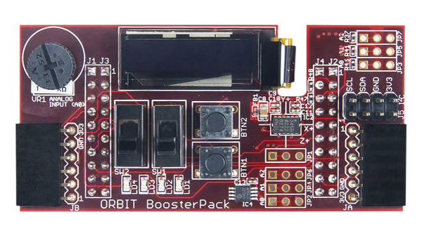 Add-On Board, Orbit Booster Pack I²C/OLED/2-Wire/UART