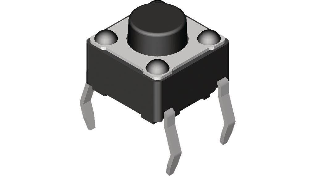 Tactile Switch, 1NO, 5.1N, 6.2 x 6.2mm, DTS