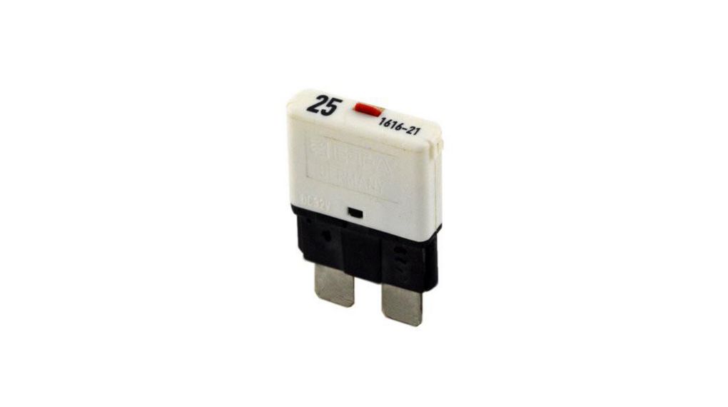 1616-21-25A | E-T-A Thermal Single Pole Automotive Circuit Breaker, 25A ...