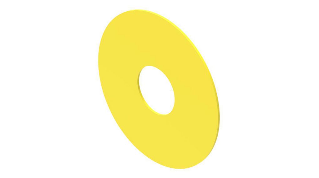 Legend Plate 43mm Round Yellow EAO 61 Series, Pack of 3 pieces