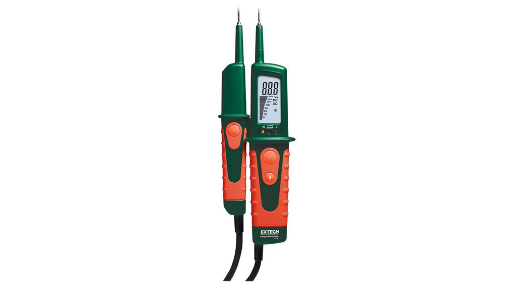 Voltage and Continuity Tester, IP64, Backlit LCD, Visual / Audible