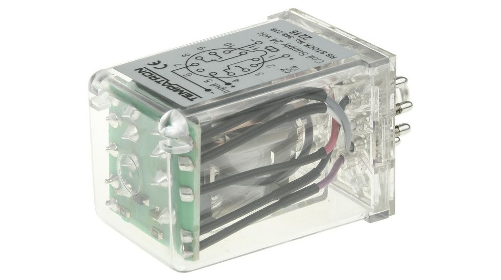 Relay Module Elfa HSR-24VDC | Tempatron Plug In Power Relay, 24V dc Coil, 7A Switching ...