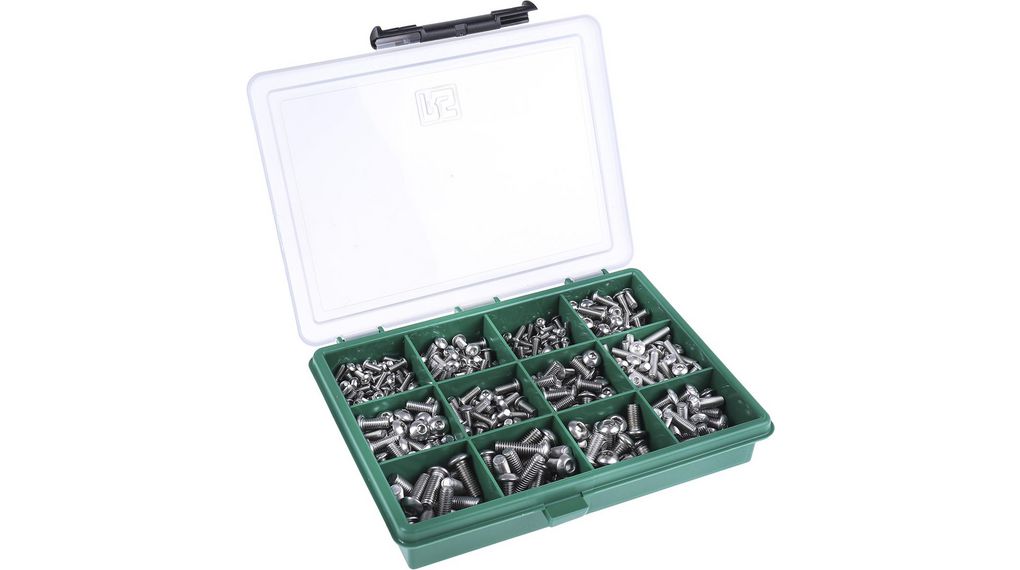 Stainless Steel 490 Piece Hex Socket Drive Screw/Bolt Kit