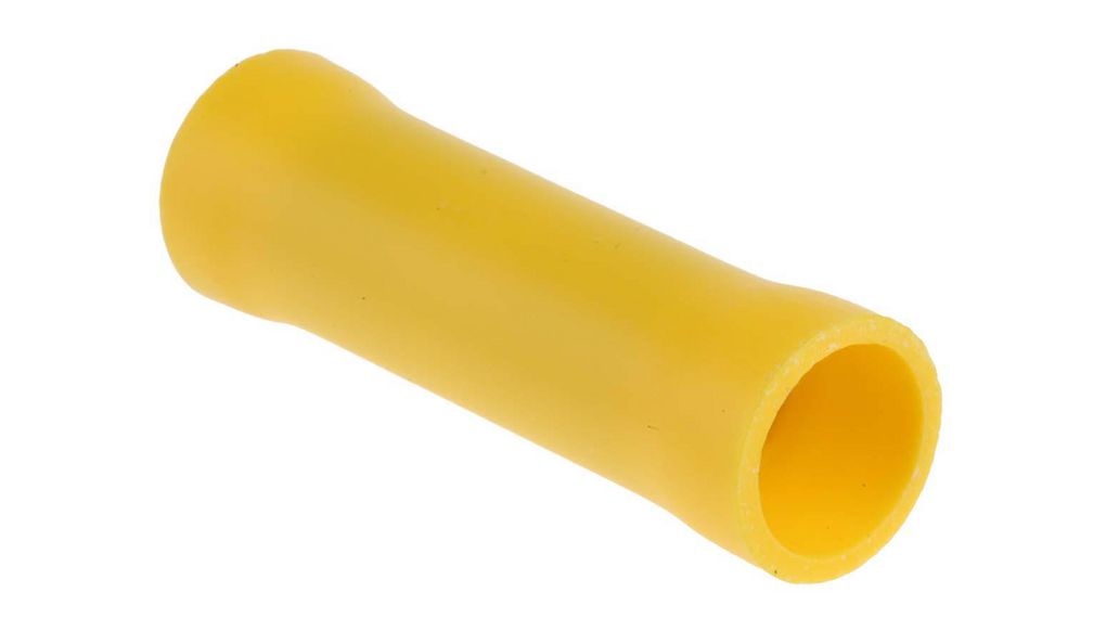 Butt Splice Connector, Yellow, Insulated, Tin 12 - 10 AWG, 100 ST