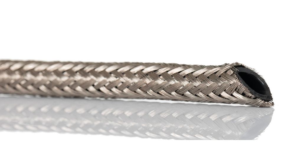 Expandable Braided Tin Plated Copper Cable Sleeve, 10mm Diameter, 10m Length, Reel of 10 meter