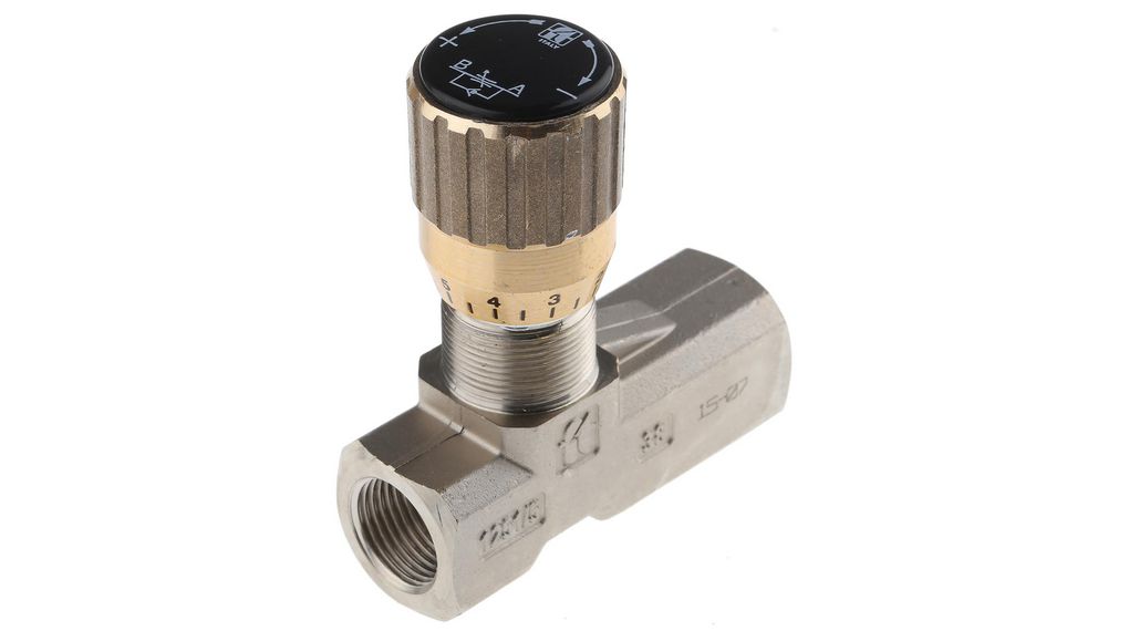 Inline Mounting Hydraulic Flow Control Valve, G 3/8, 210bar, 30L/min