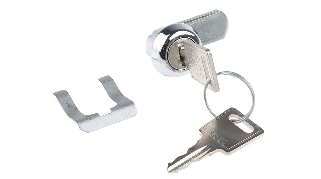 Euro-Locks a Lowe & Fletcher group Company Camlock, 9.5mm Panel-to-Tongue, 20.3 x 17.7mm Cutout, Key Unlock