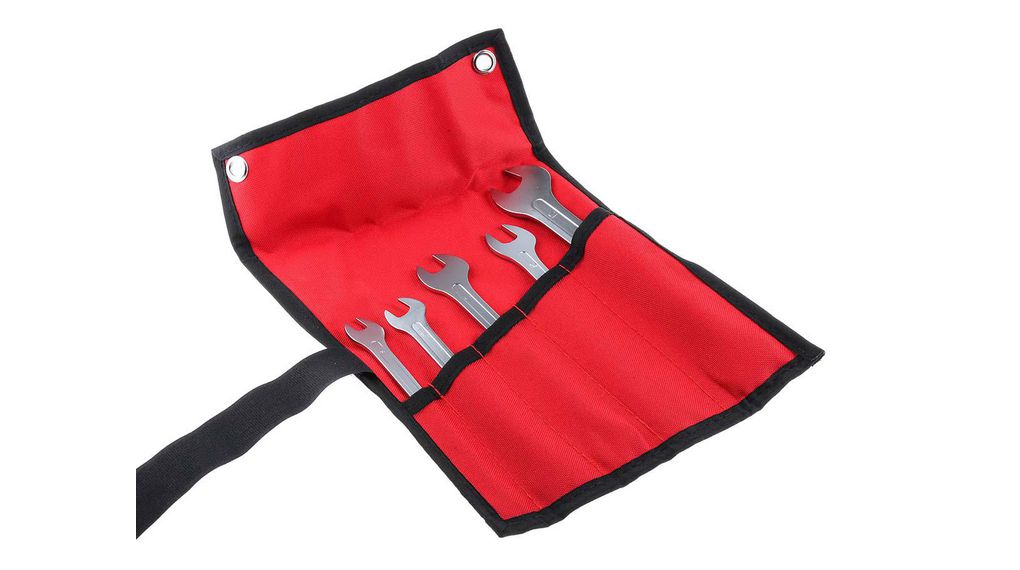 5-Piece Spanner Set, 8 x 9 → 16 x 17 mm, Chrome Molybdenum Steel