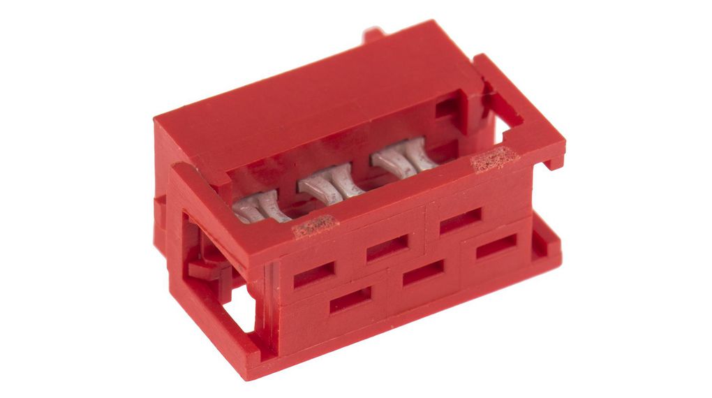 TE Connectivity 6-Way IDC Connector Plug for Cable Mount, 2-Row