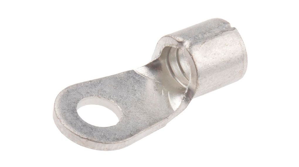 Uninsulated Ring Terminal, #6 Stud Size, 2.5mm² to 6mm² Wire Size, 100 ST