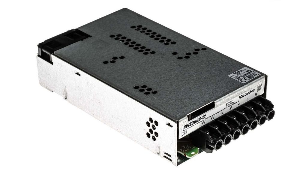 TDK-Lambda Switching Power Supply, RWS300B-12, 12V dc, 25A, 300W, 1 Output, 120 → 370 V dc, 85 → 265 V ac