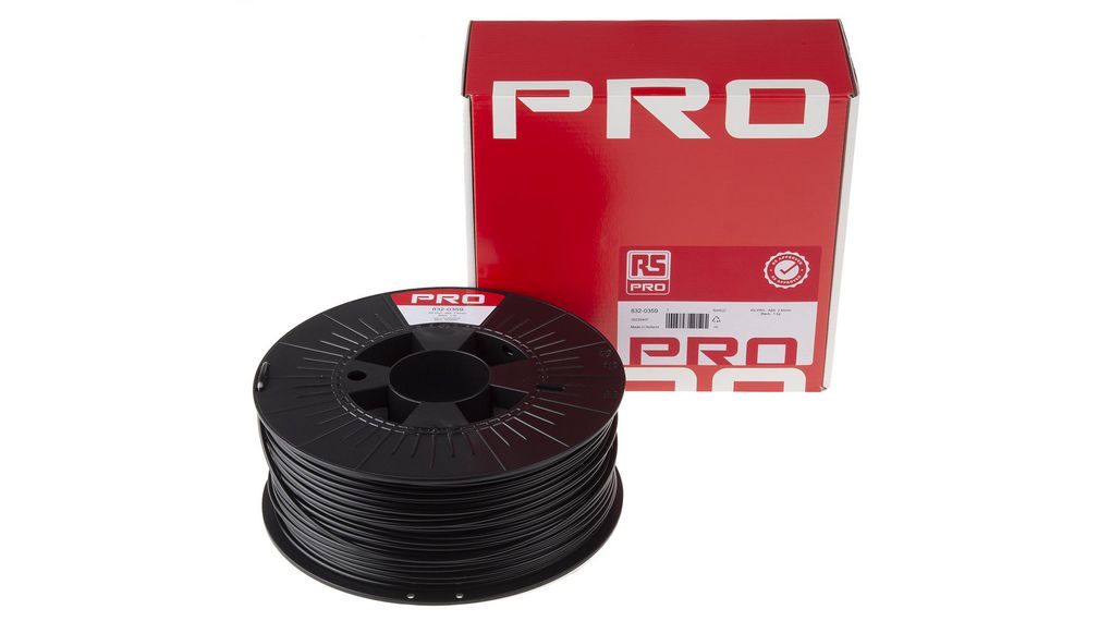 2.85mm Black ABS 3D Printer Filament, 1kg