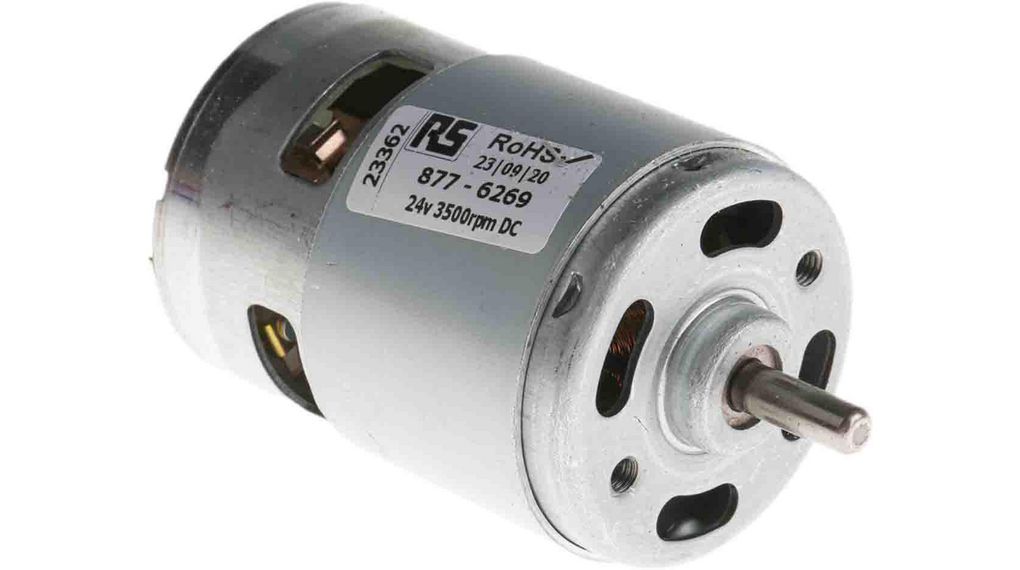 Mellor Electric Brushed DC Motor, 13.6 W, 24 V dc, 0.046 Nm, 2840 rpm, 5mm Shaft Diameter