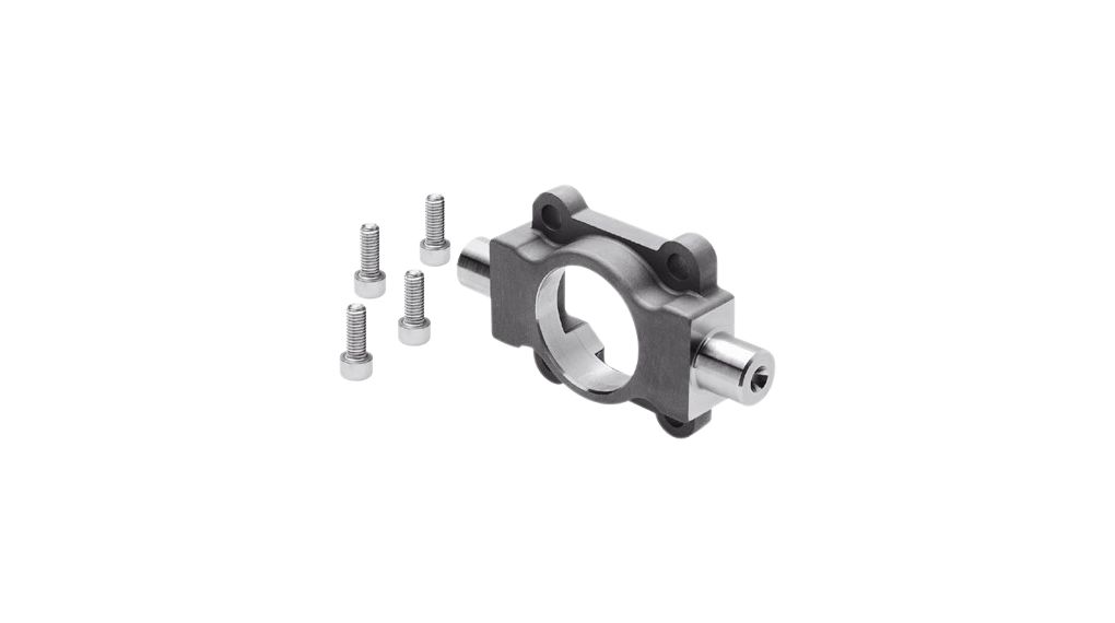 Zapfenflanschhalterung für 50-mm-Zylinder, 64mm, Edelstahl
