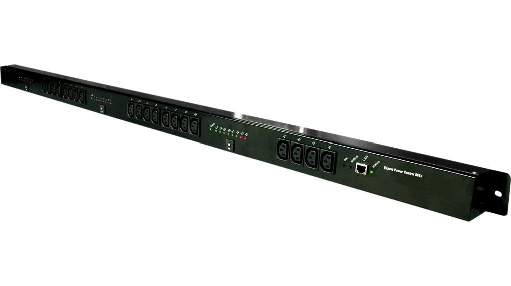 Switched PDU with Current Metering per Phase 24x IEC 60320 C13 Socket - CEE Plug