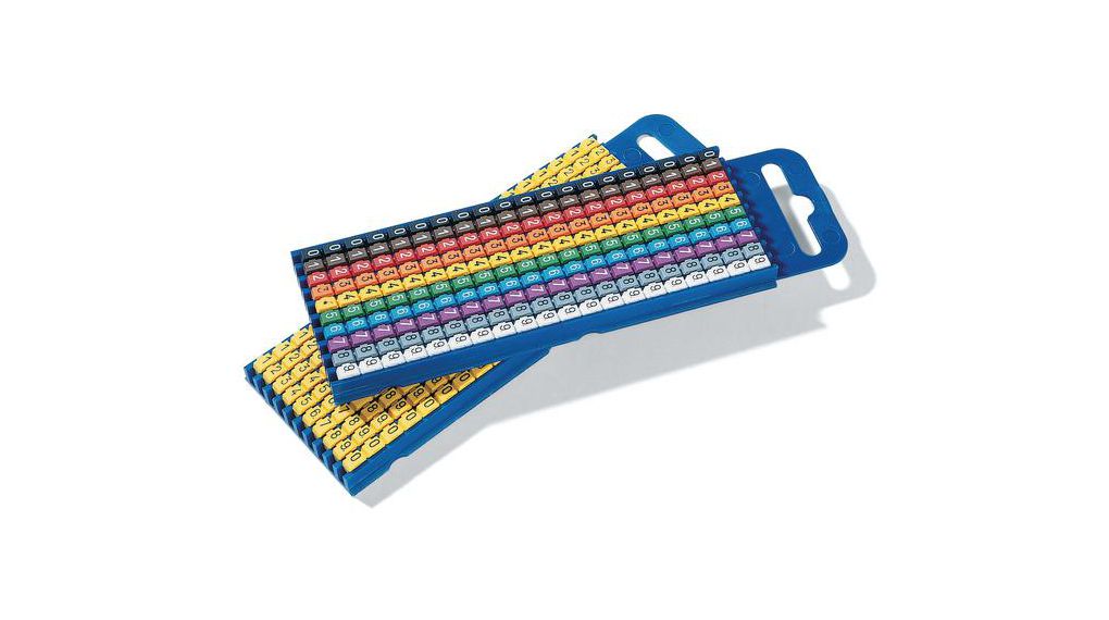 Kabelmarkeringsset, klikbaar, voorbedrukt, Polyamide 6.6, 500 ST