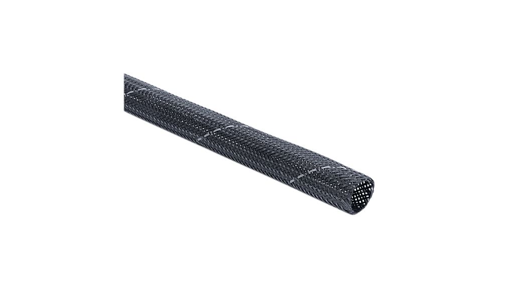 Cable Sleeving 9 ... 15mm Polyester 100m Black / White