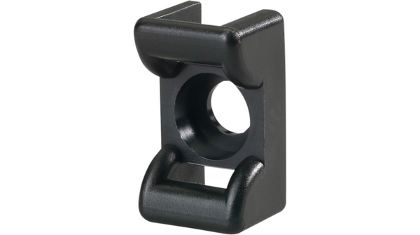 Csavaros rögzítésű tartó 8 mm Fekete Poliamid 6,6 100 darabos csomag