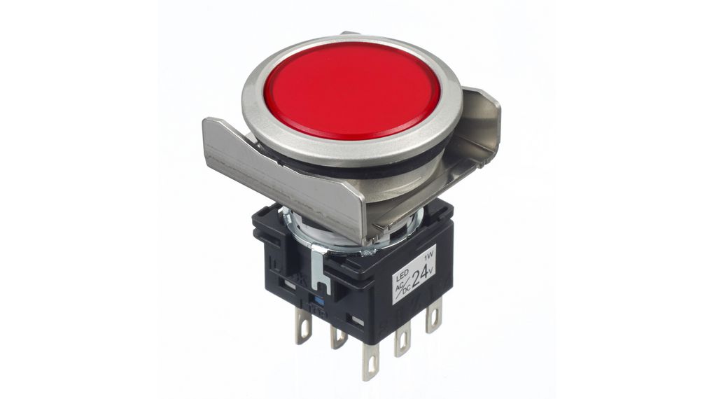 Illuminated Pushbutton Switch Momentary Function 2CO 30 V / 125 V / 250 V LED Red None