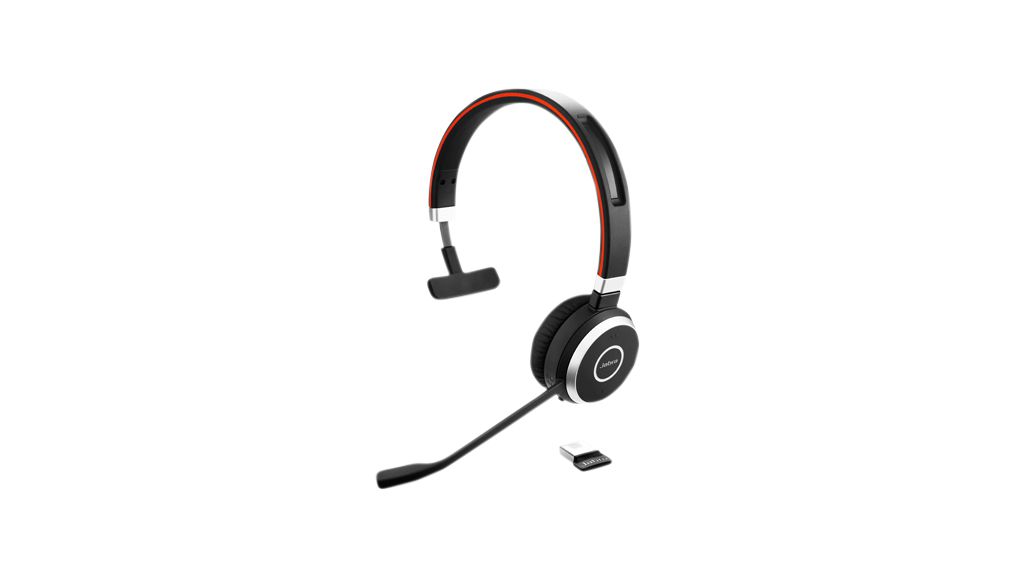 Headset, UC, Evolve 65 SE, Mono, On-Ear, 20kHz, Bluetooth, Black / Red