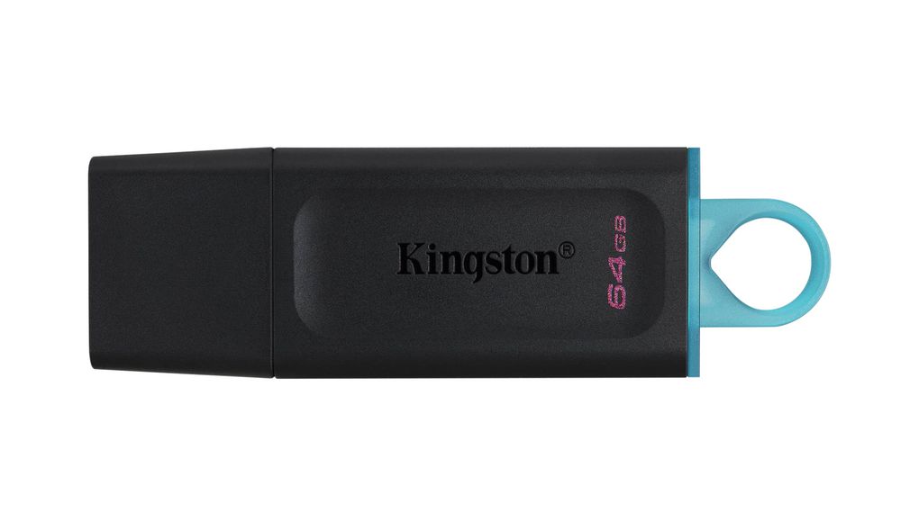 Paměť USB, DataTraveler Exodia, 64GB, USB 3.2, Černá / Modrý
