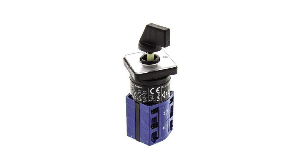 Kraus & Naimer, 3P 2 Position On-Off Cam Switch, 10A
