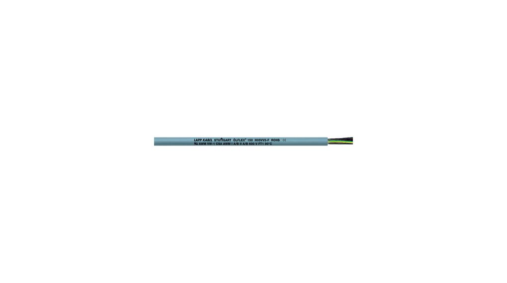 Multicore Cable, YY Unshielded, PVC, 5x 0.75mm², 50m, Grey