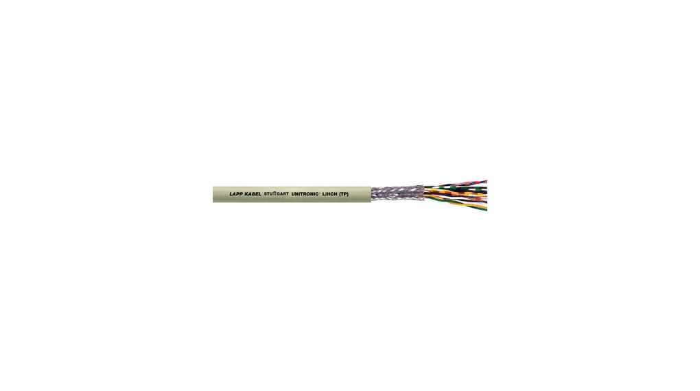 Vícepárový kabel 3x2x0.5mm² Čistá měď Šedá 100m