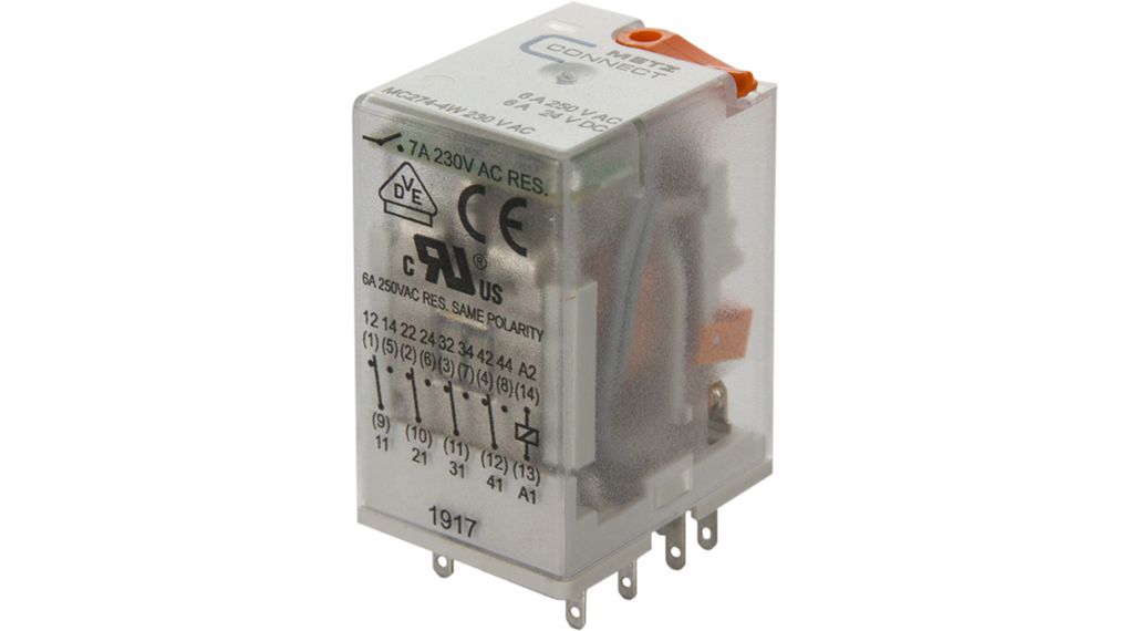 Industrial Relay MC274 AC 230V 7A Plug-In Terminal
