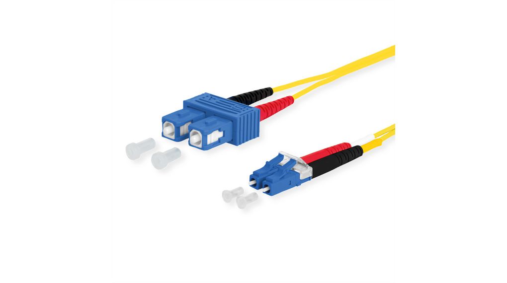 Fibre Optic Cable Assembly 9/125 um OS2 Duplex LC - SC 1m