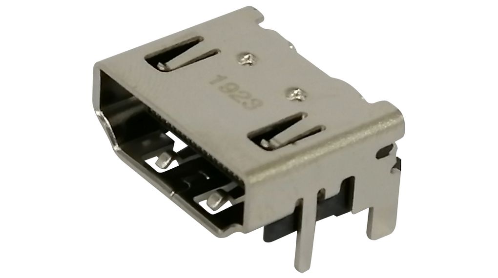 Right Angle Connector, HDMI, Socket, Contacts - 19