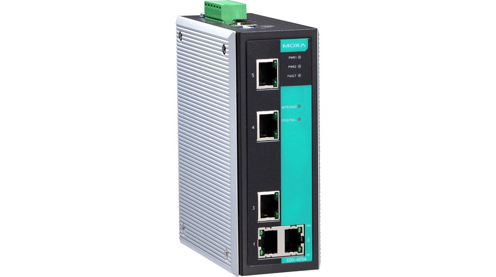 Ethernet-switch, RJ45-portar 5, 100Mbps, Lager 2 hanterat