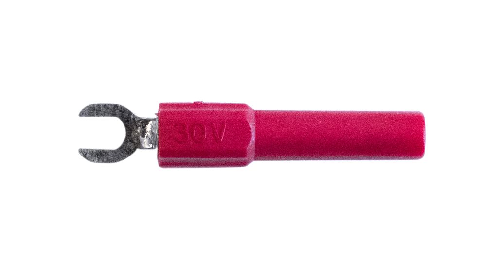 Spade Connector, Spade Connector / Banana Plug, 4 mm, Red