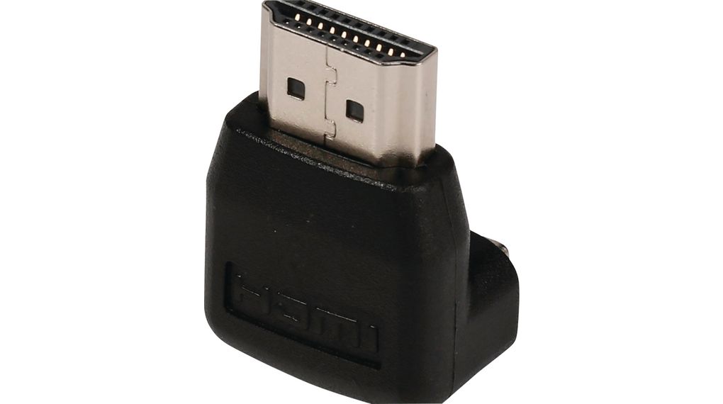 Vinklet HDMI-adapter, HDMI-plugg - HDMI-sokkel