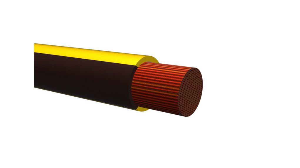 Stranded Wire PVC 1.5mm² Bare Copper Brown / Yellow R2G4 100m