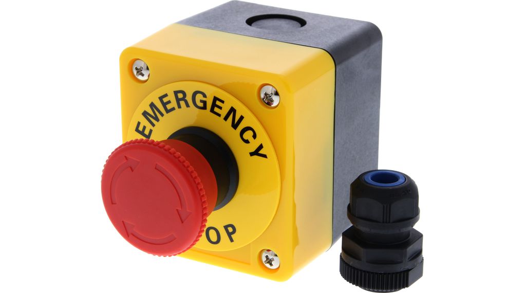 Emergency Stop Switch 1NO / 1NC IP65 Push-In Terminal A22E