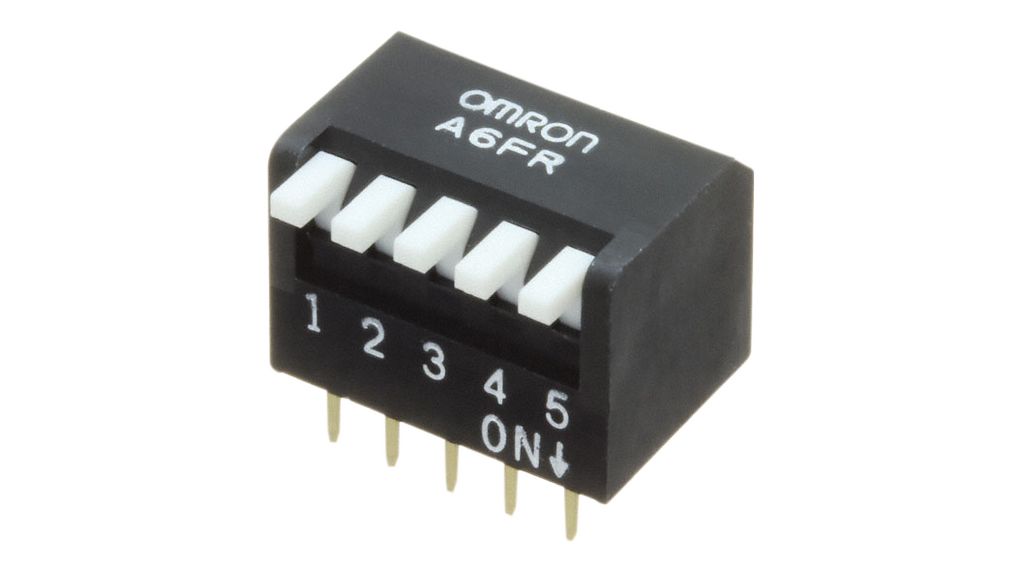 Przełącznik DIP typu fortepianowego, Długa dźwignia, 2.54mm, Styki PCB