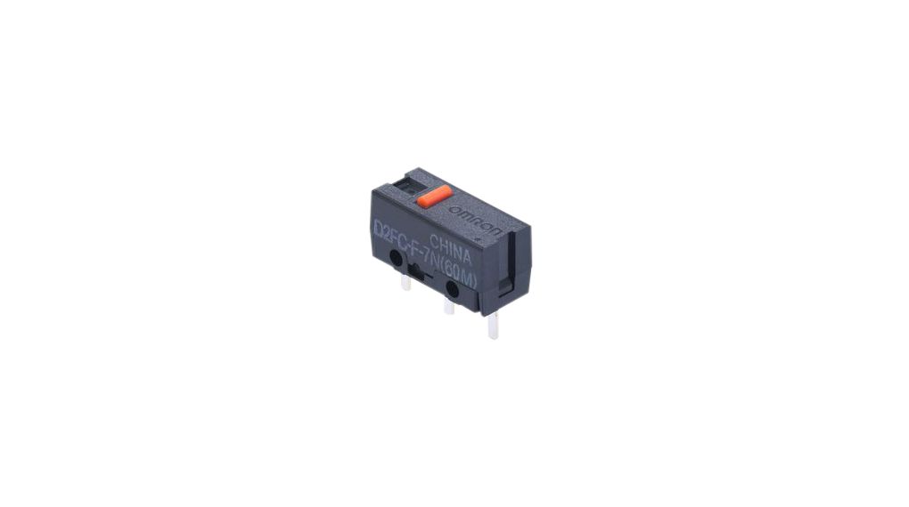 Micro Switch D2FC, 1mA, 1NC, 590mN, Button