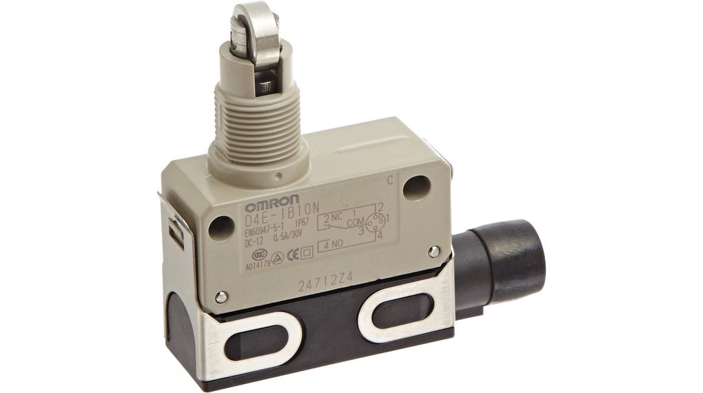 Limit Switch, Cross Roller Plunger, 1NC + 1NO,