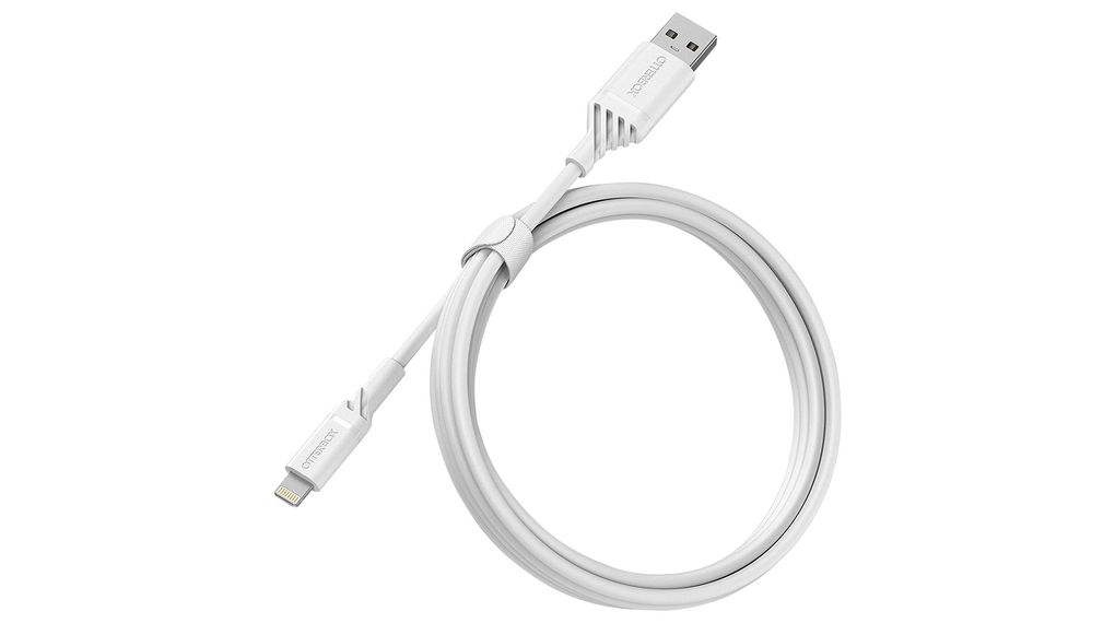 Kabel, Zástrčka USB A - Apple Lightning, 1m, USB 2.0, Bílá