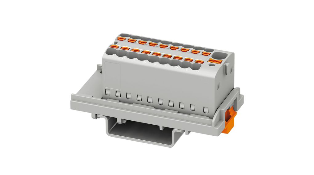 1047454 | Phoenix Contact Terminal Block, Push-In, 19 Poles, 500V, 17 ...