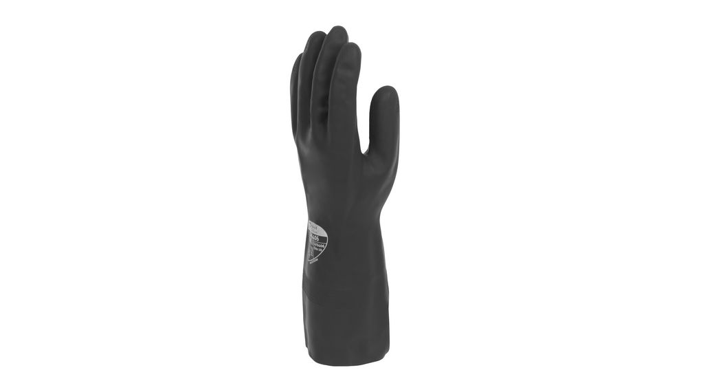 Industrial Protective Gloves, Latex, Glove Size 7, Black, Pack of 144 Pairs