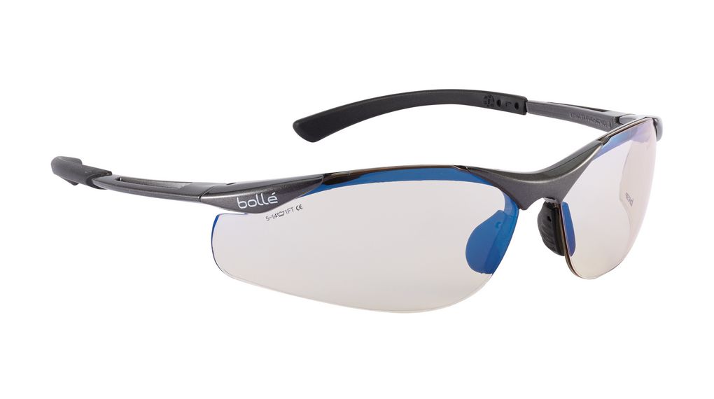 Bolle Safety CONTOUR II Safety Glasses, Brown PC Lens, Vented