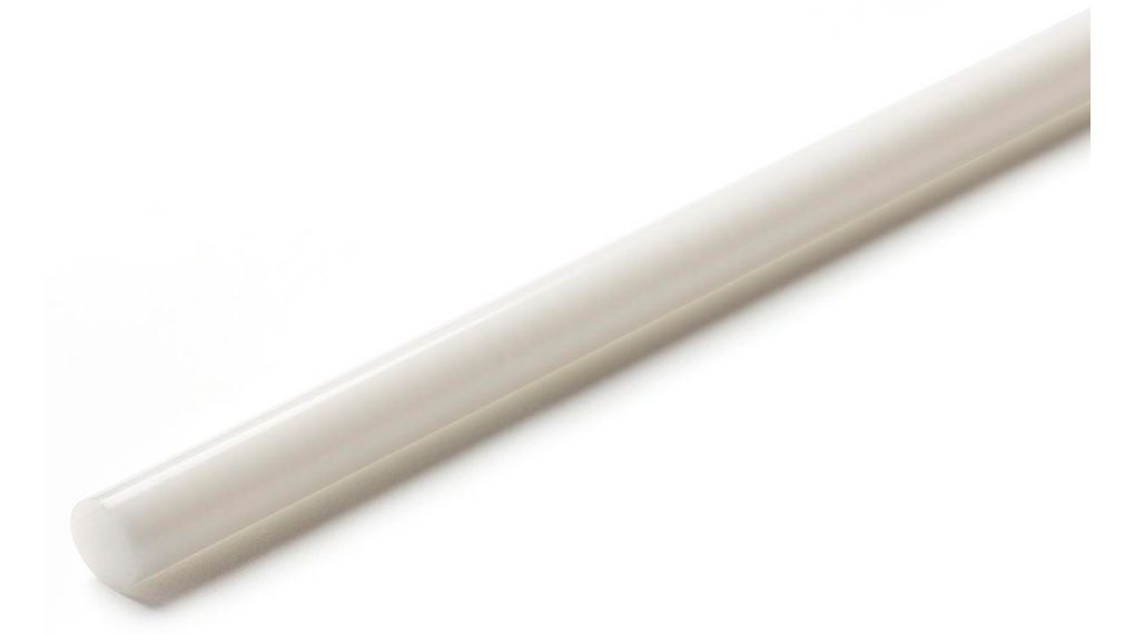 White Acetal Rod, 1m x 40mm Diameter, 1m, 1.42g/cm³